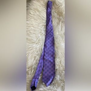 346 Brooks Brothers Men's Tie Violet Floral Pattern Solid 100% Silk